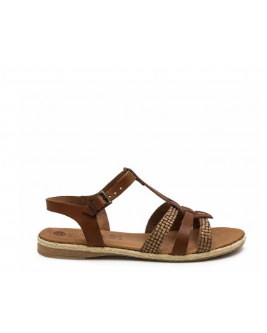 Camel strapping sandal